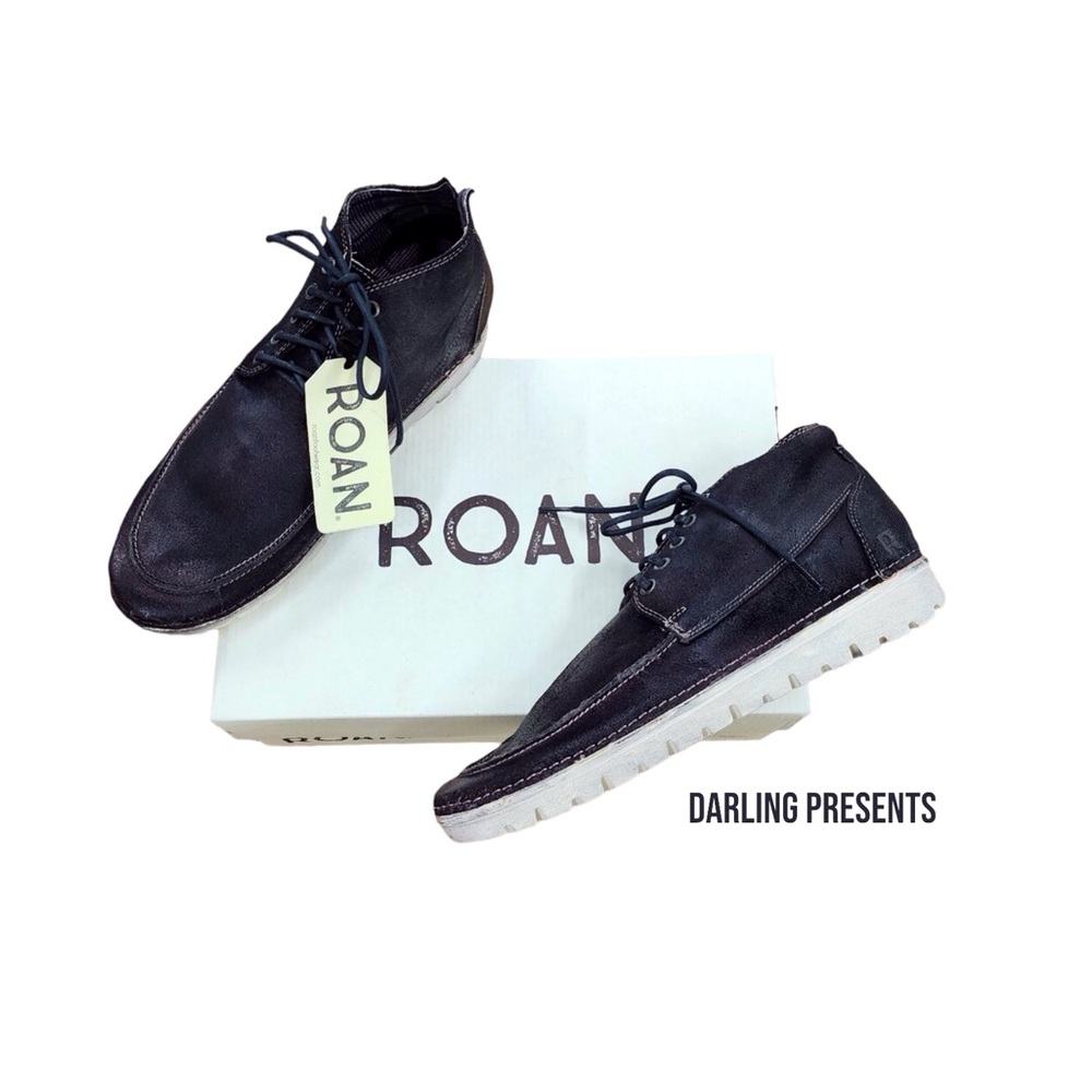 ROAN By Bedstü Tobias Oiled Suede White BFS Men Color Black Size 10